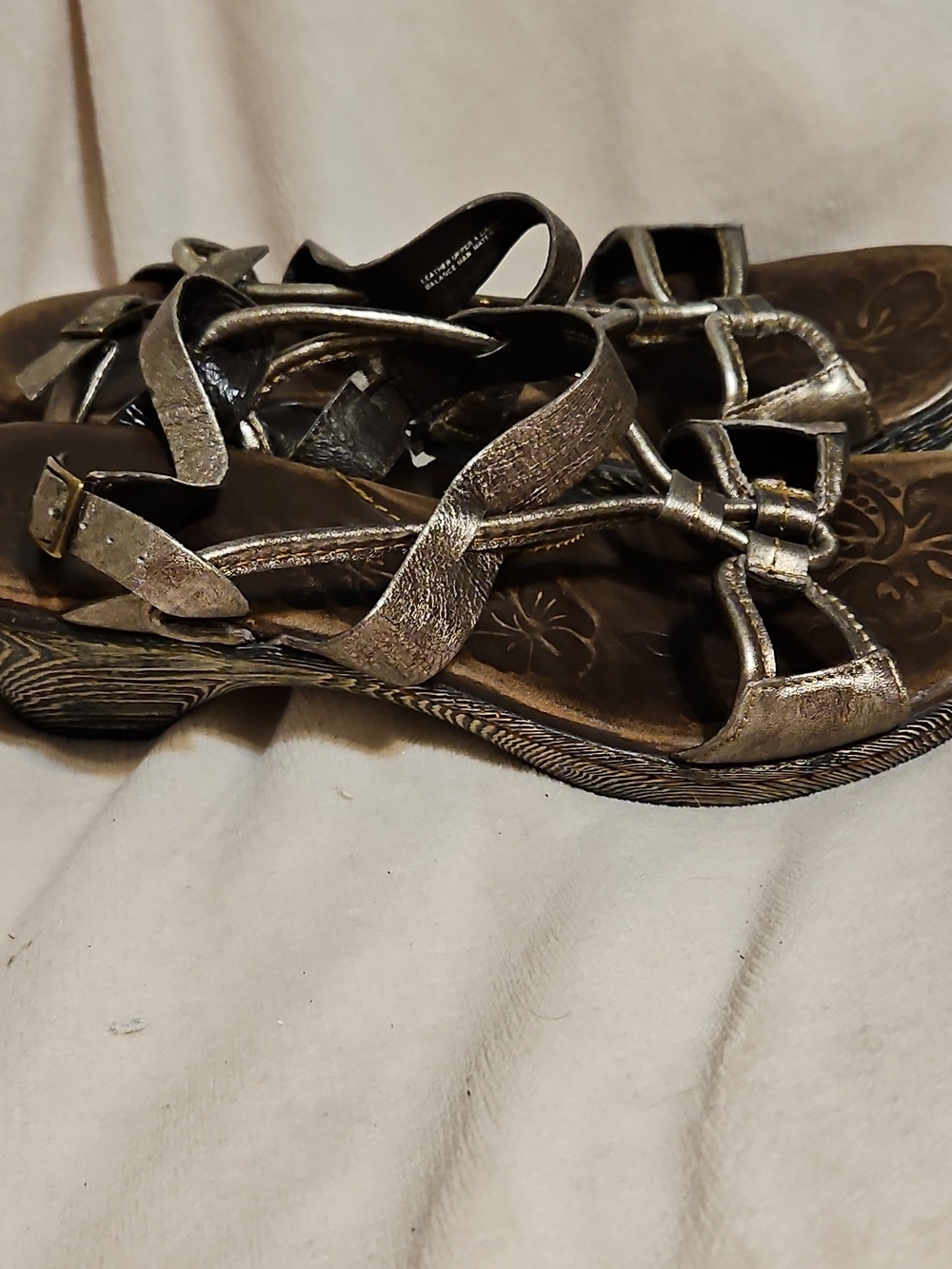 Born Metallic Bronze Strappy Sandals